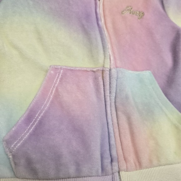 Juicy Couture 2T Velour Hoodie and Pants Set Tie Dye - Picture 7 of 14